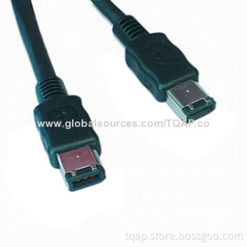 FireWire IEEE 1394 cable, 6P/6P, 6ft length